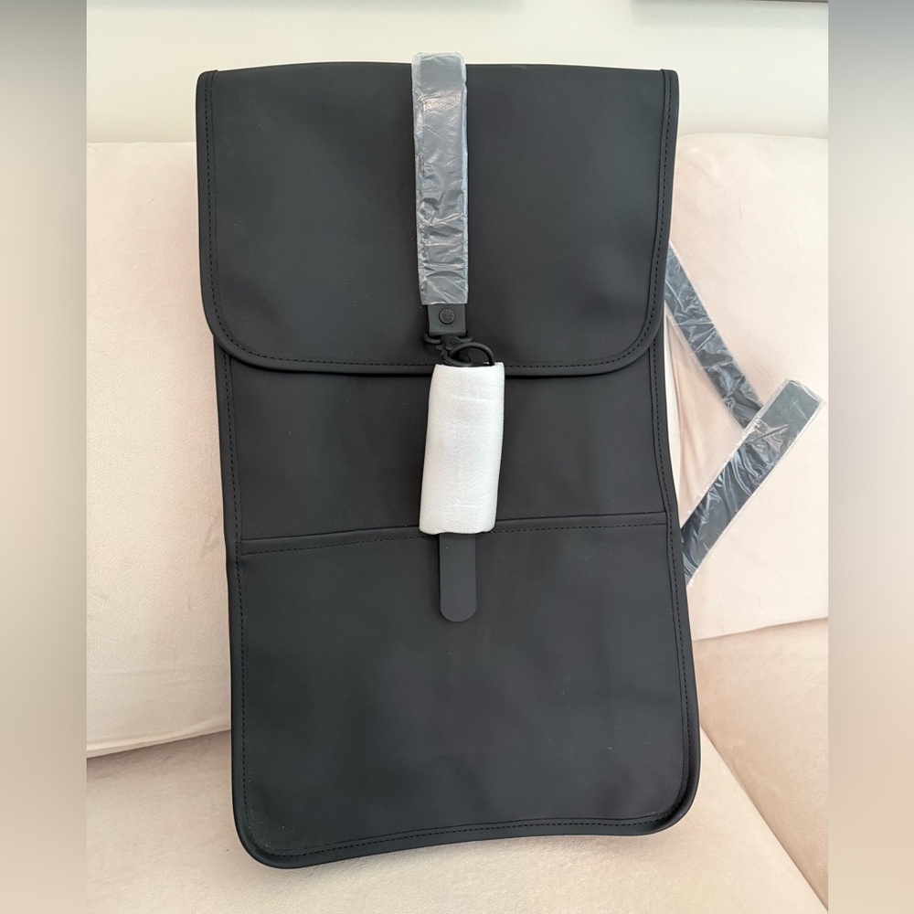 Rains Unisex Waterproof Backpack in Black — Model #12200